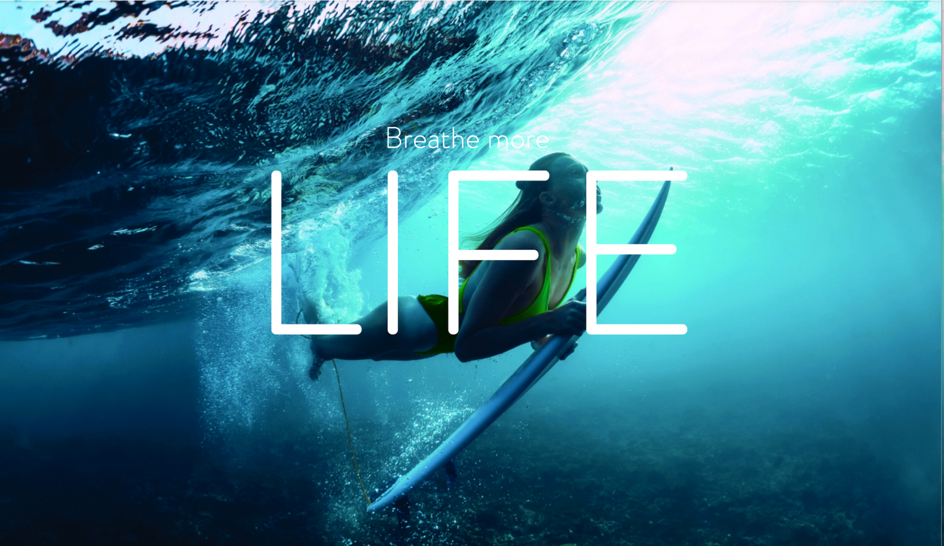 Unterwasserbild – Symbolbild Hypoxiebehandlung „Breathe more life“